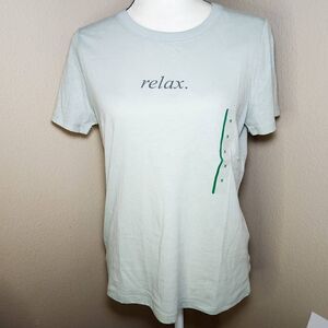 Zoe + Liv NWT aqua grey short sleeve tee Size M